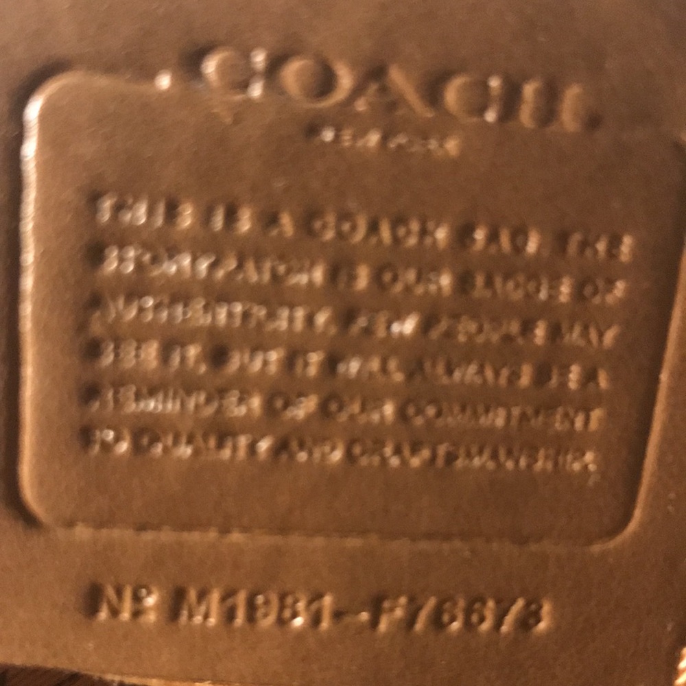 Coach Dome Women’s Brown Pebble Leather Adjustable Strap Gold Logo Crossbody Bag - Picture 5 of 9